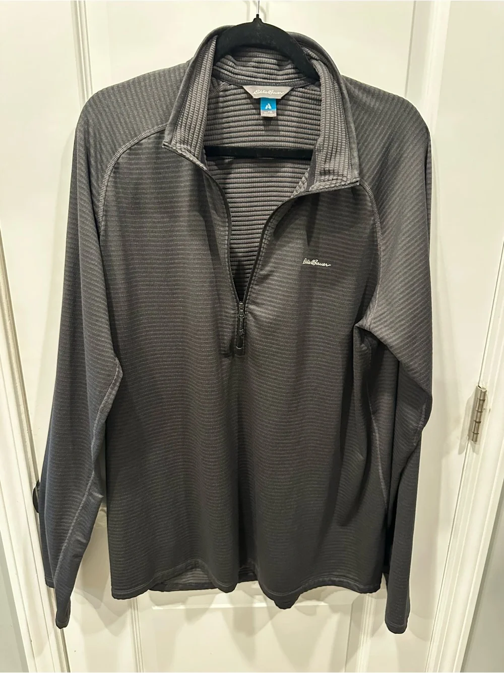 Eddie Bauer Men's Charcoal Quarter-Zip Performance Jacket